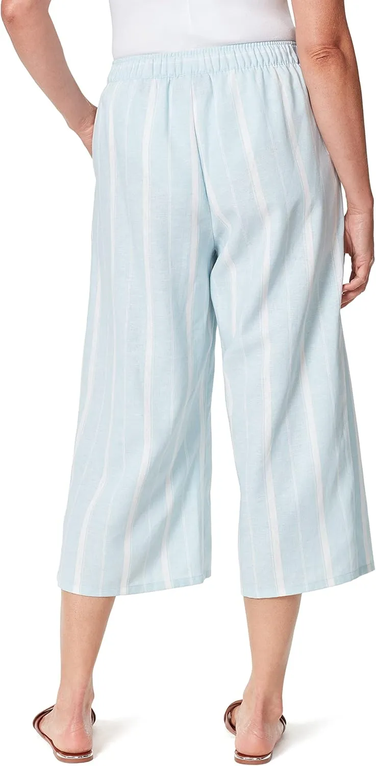 Gloria Vanderbilt Women's Elyse Side Slit Wide Leg Capri Pant Standard