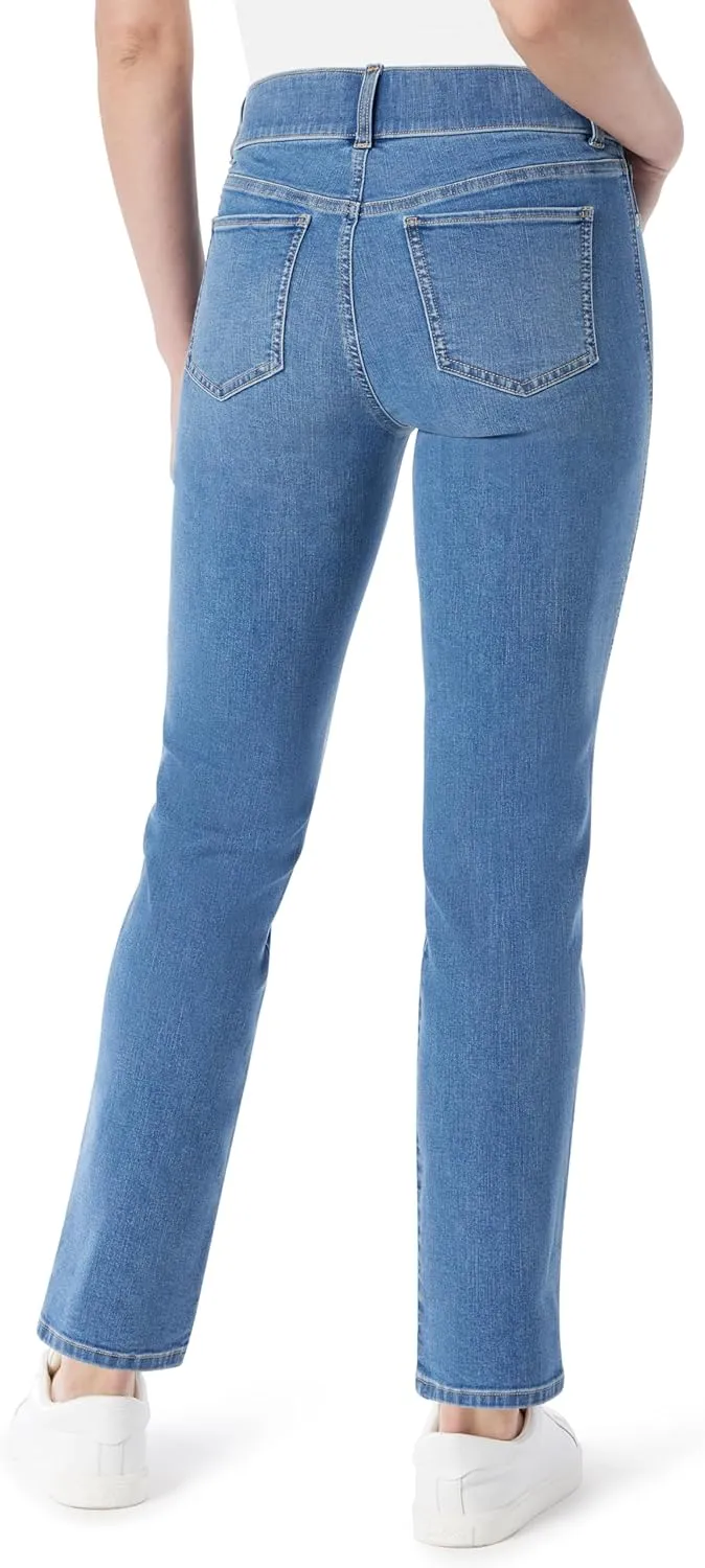 Gloria Vanderbilt Women's Shape Effect Pull on High Rise Straight Leg Jean Standard