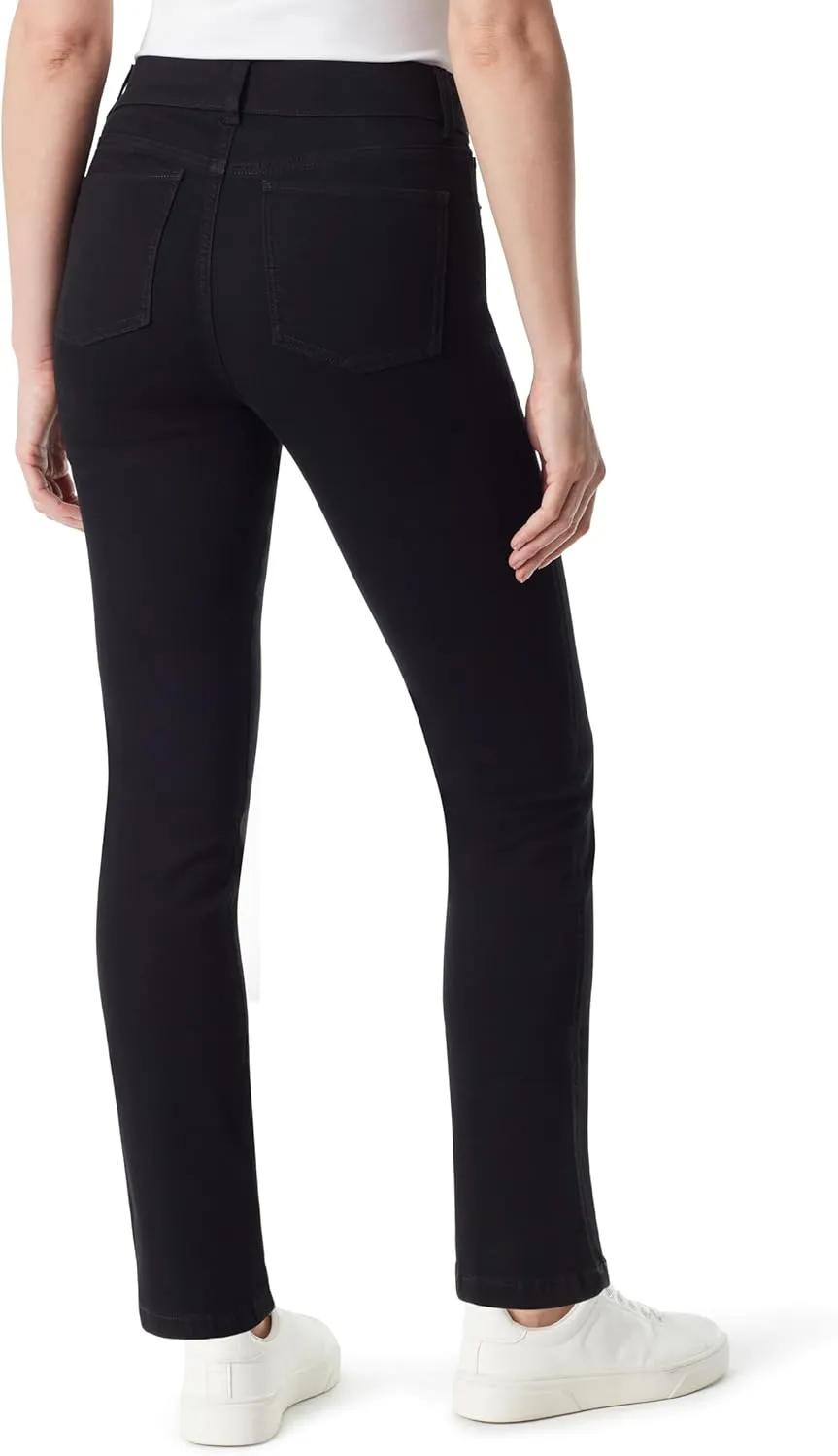 Gloria Vanderbilt Women's Shape Effect Pull on High Rise Straight Leg Jean Standard