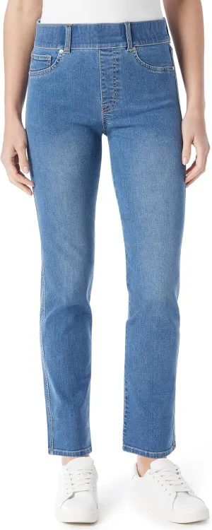 Gloria Vanderbilt Women's Shape Effect Pull on High Rise Straight Leg Jean Standard
