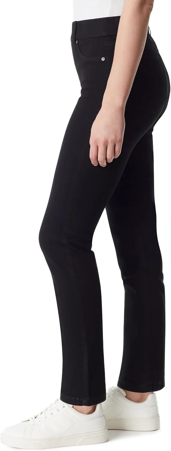 Gloria Vanderbilt Women's Shape Effect Pull on High Rise Straight Leg Jean Standard