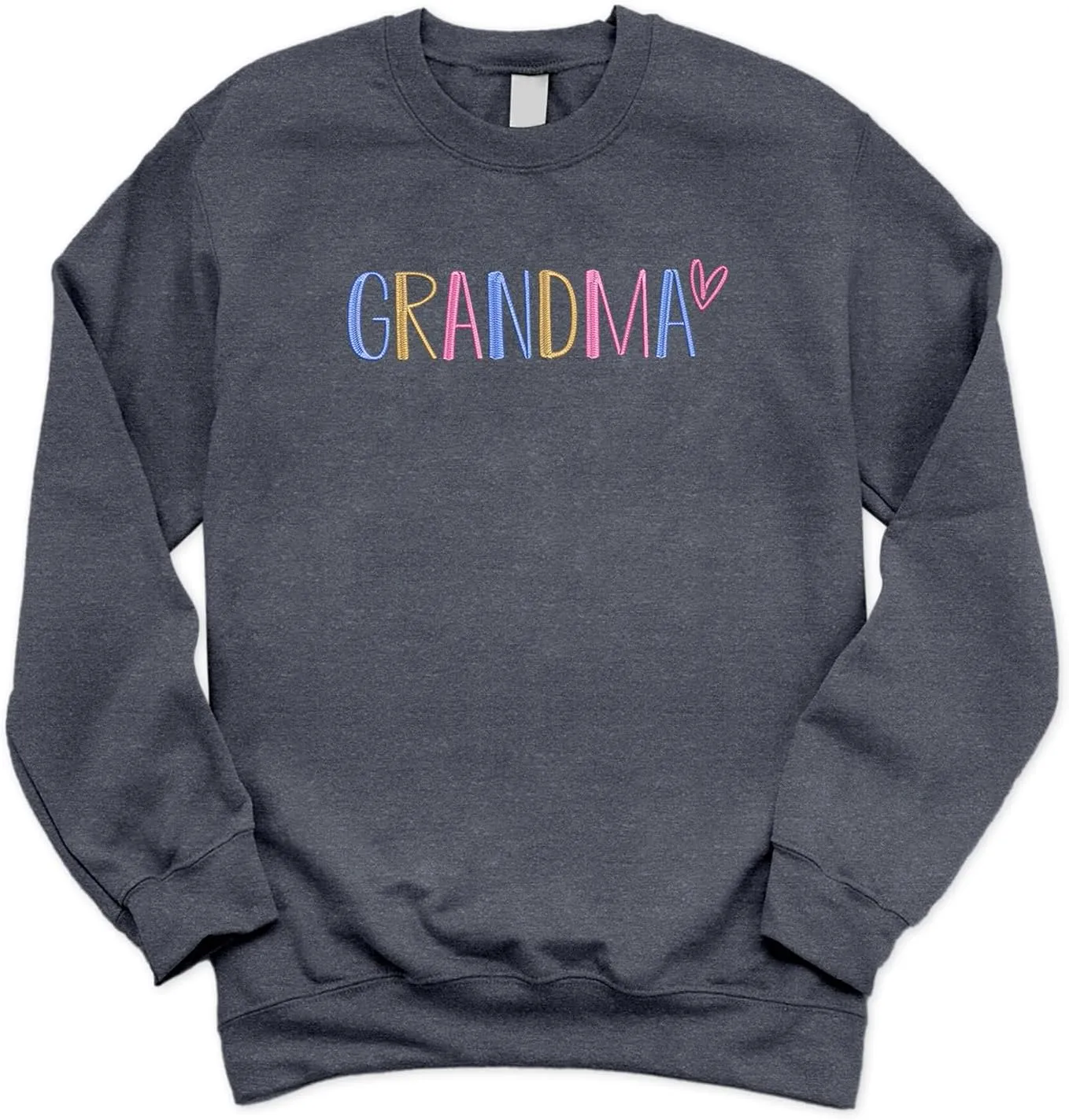 GODMERCH Embroidered Grandma Sweatshirt, Gifts Birthday Mothers Day for Grandma, Embroidery Crewneck Sweatshirts for Women