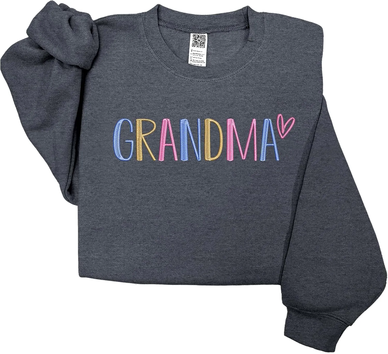 GODMERCH Embroidered Grandma Sweatshirt, Gifts Birthday Mothers Day for Grandma, Embroidery Crewneck Sweatshirts for Women