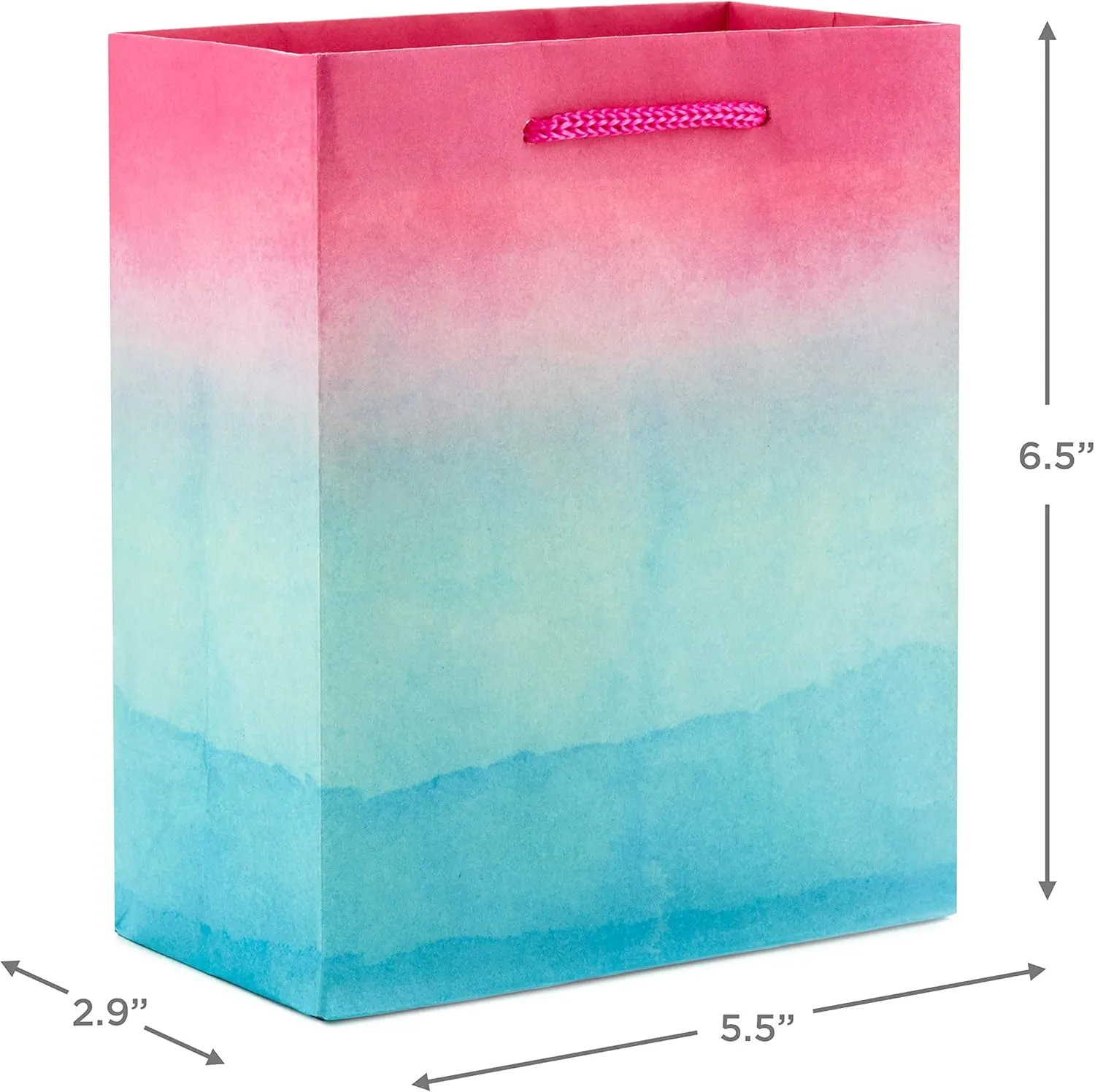Hallmark 6" Small Easter Gift Bag Bundle (8 Bags, 4 Watercolor Tie-Dye Designs in Pink, Purple, Blue, Green) for Birthdays, Mother's Day, Teachers and More