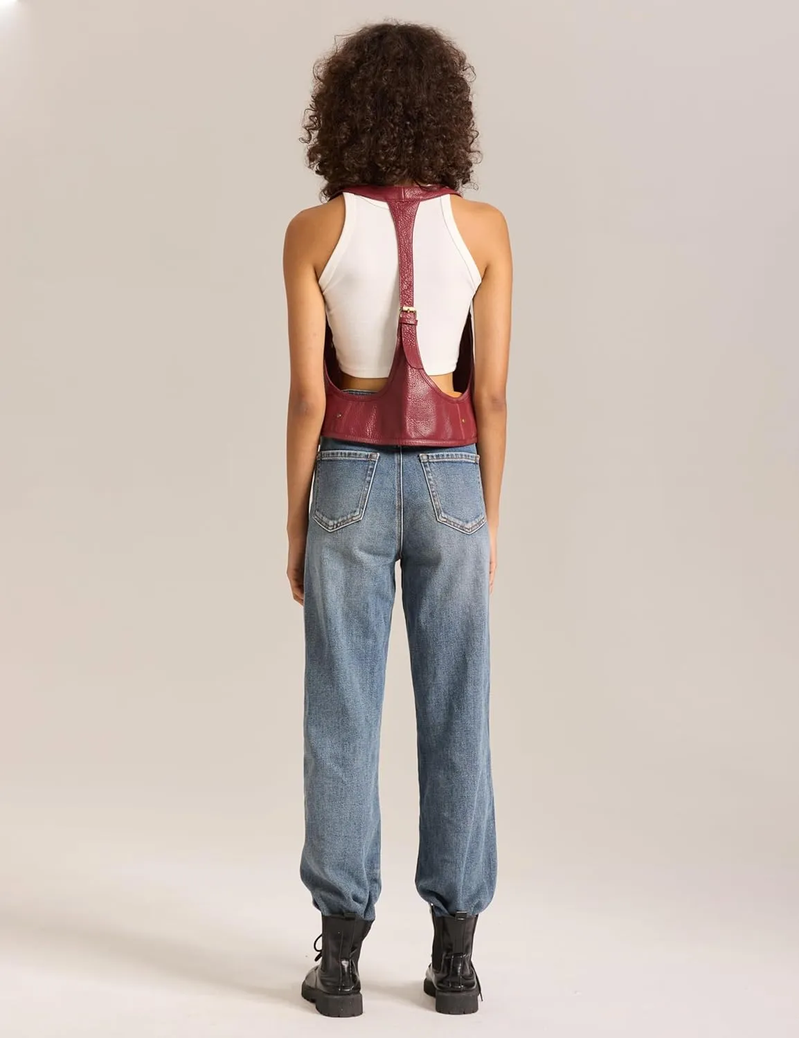 Harness for Women Genuine Leather with Pocket Steampunk Vest
