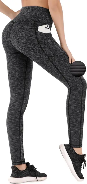 Heathyoga Fleece Lined Leggings with Pockets for Women Thermal Leggings Warm Leggings Women Winter High Waisted Yoga Pants