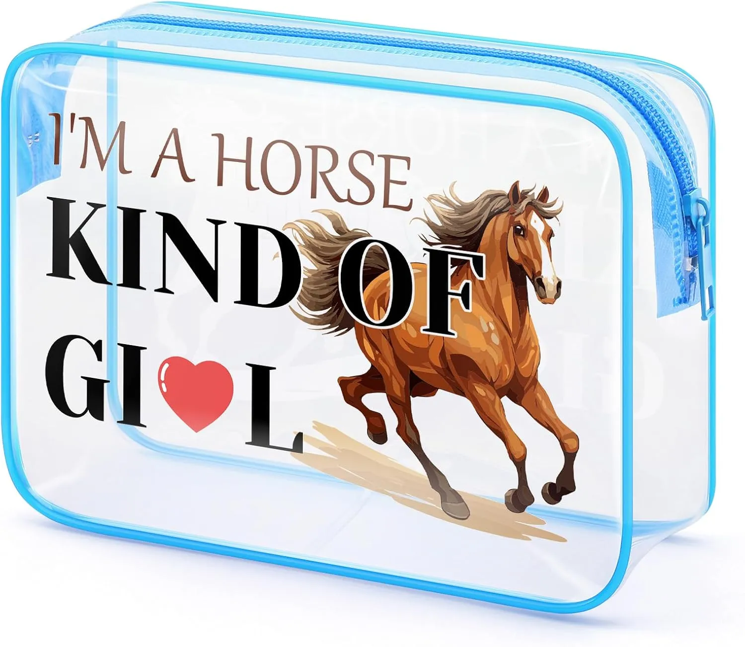 Horse Gifts for Women Horse Makeup Bag Horse Lover Gifts Clear Cosmetic Bag Horse Stuff Christmas Birthday Gifts for Daughter Girl Horse Lover Horse Theme Gift Travel Toiletry Bag Graduation Gift