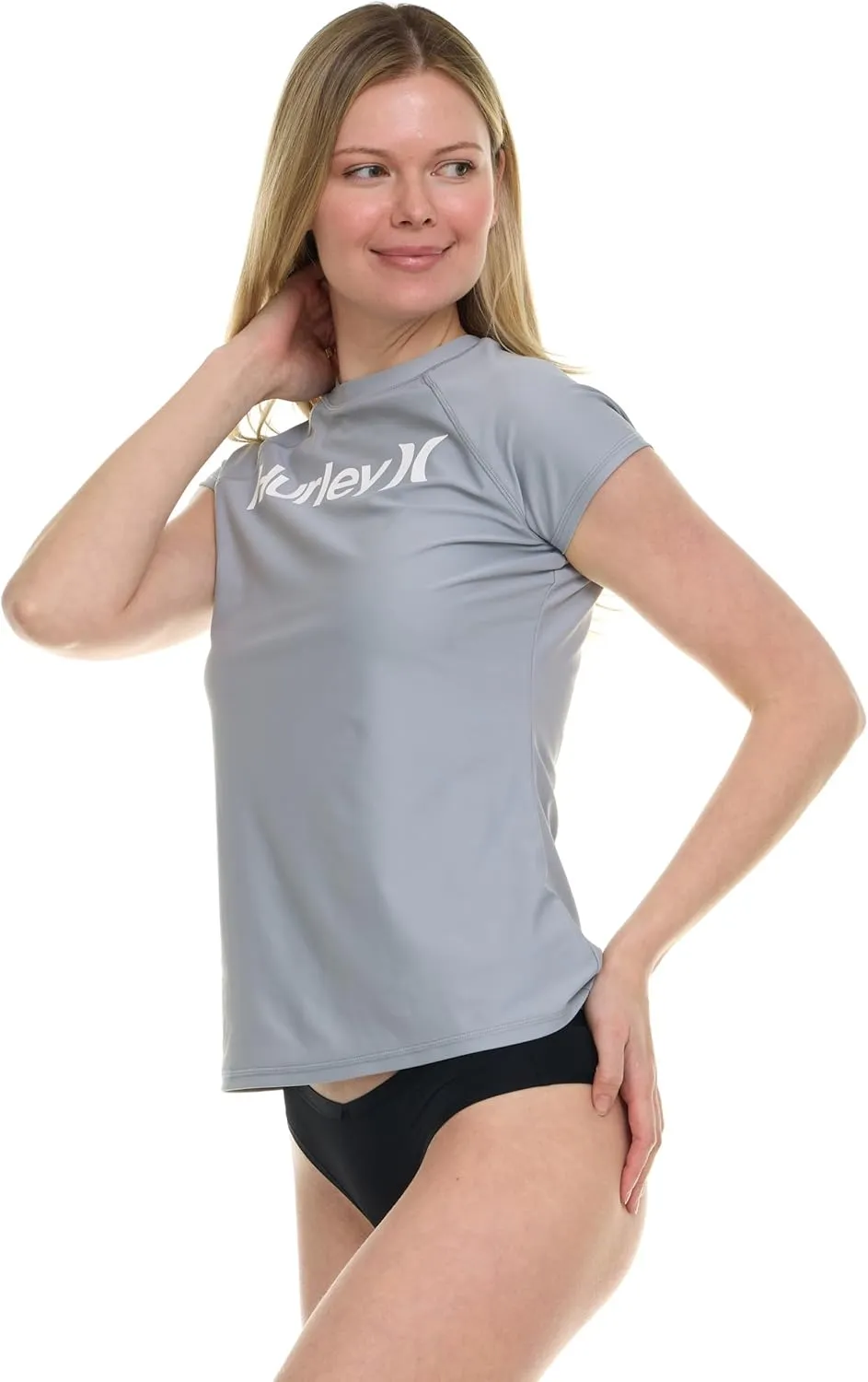 Hurley Rash Guard for Women, Short Sleeve Swim Shirts for Women Rashguard, UPF 50  SPF & UV Protection