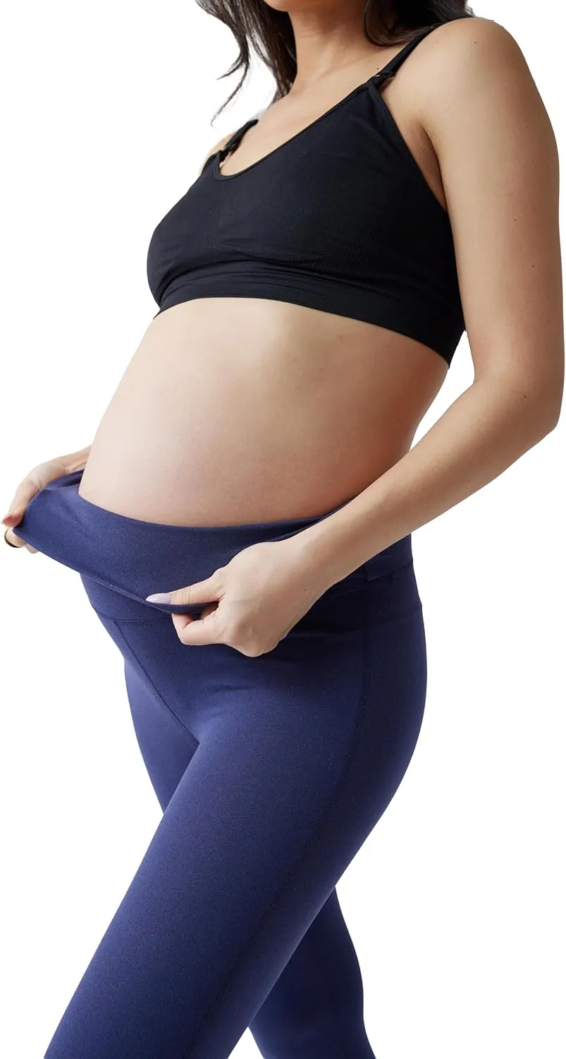 Ingrid & Isabel Basics - Active Maternity Leggings - Over The Belly Active Wear Pregnancy Leggings for Women