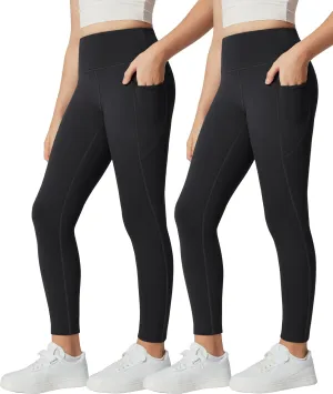 IUGA Girls Fleece Lined Leggings High Waisted Yoga Pants with Pockets Winter Leggings for Girls Athletic Warm Leggings
