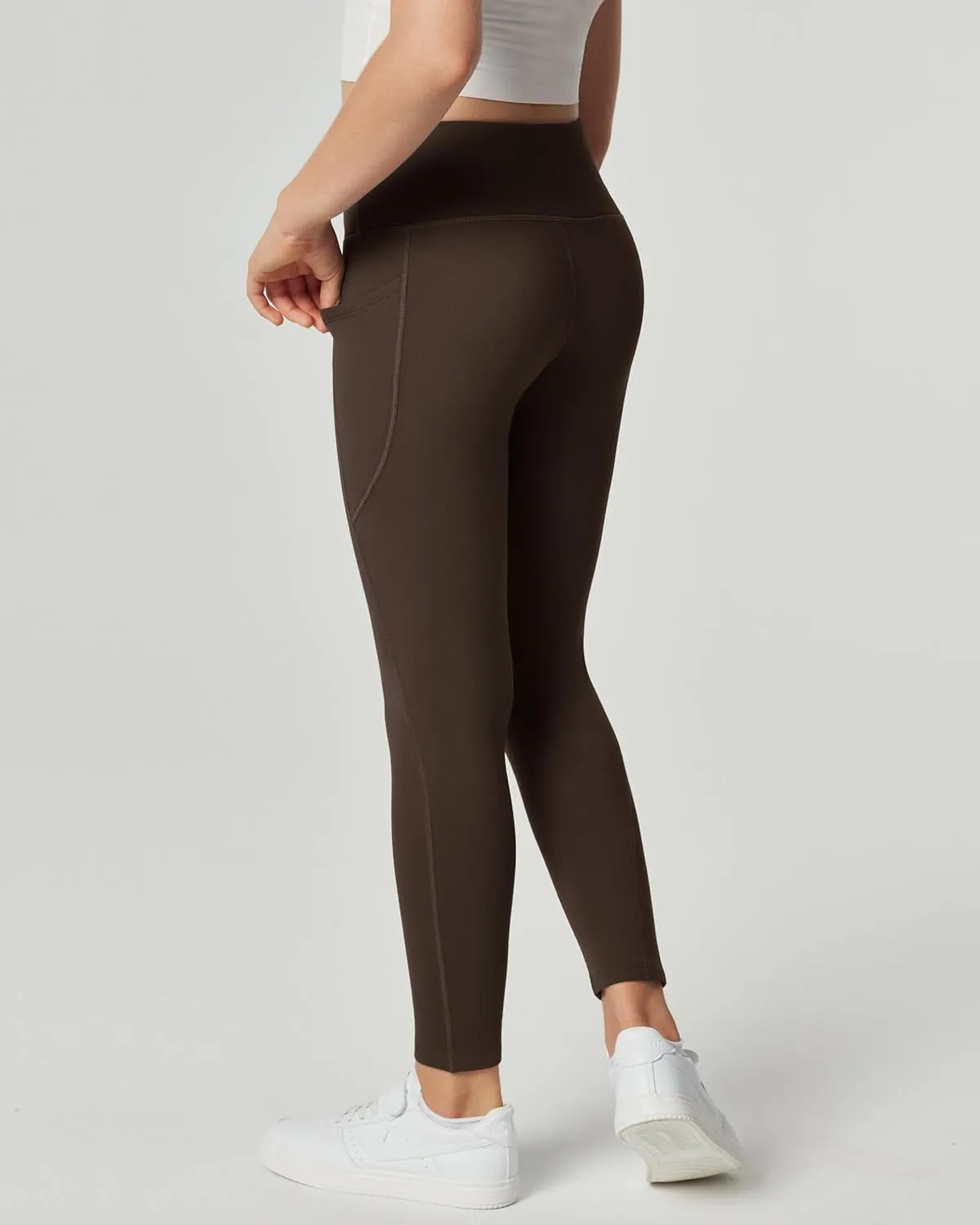 IUGA Girls Fleece Lined Leggings High Waisted Yoga Pants with Pockets Winter Leggings for Girls Athletic Warm Leggings