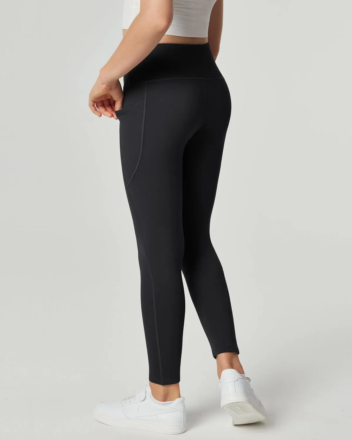 IUGA Girls Fleece Lined Leggings High Waisted Yoga Pants with Pockets Winter Leggings for Girls Athletic Warm Leggings
