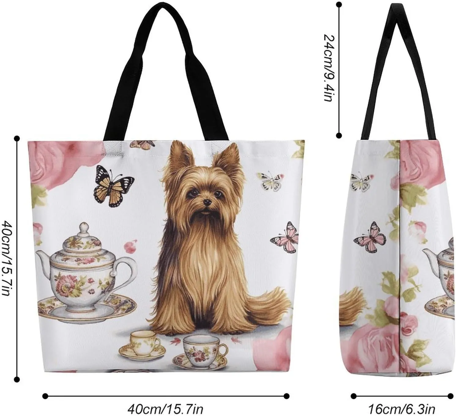 Large Capacity Shopping Bag Wild Seas Canvas Grocery Bags Foldable Tote Bag