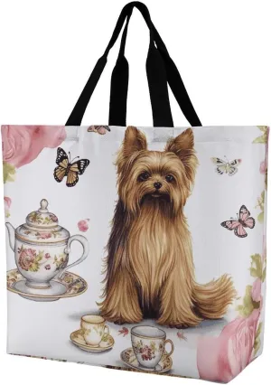 Large Capacity Shopping Bag Wild Seas Canvas Grocery Bags Foldable Tote Bag