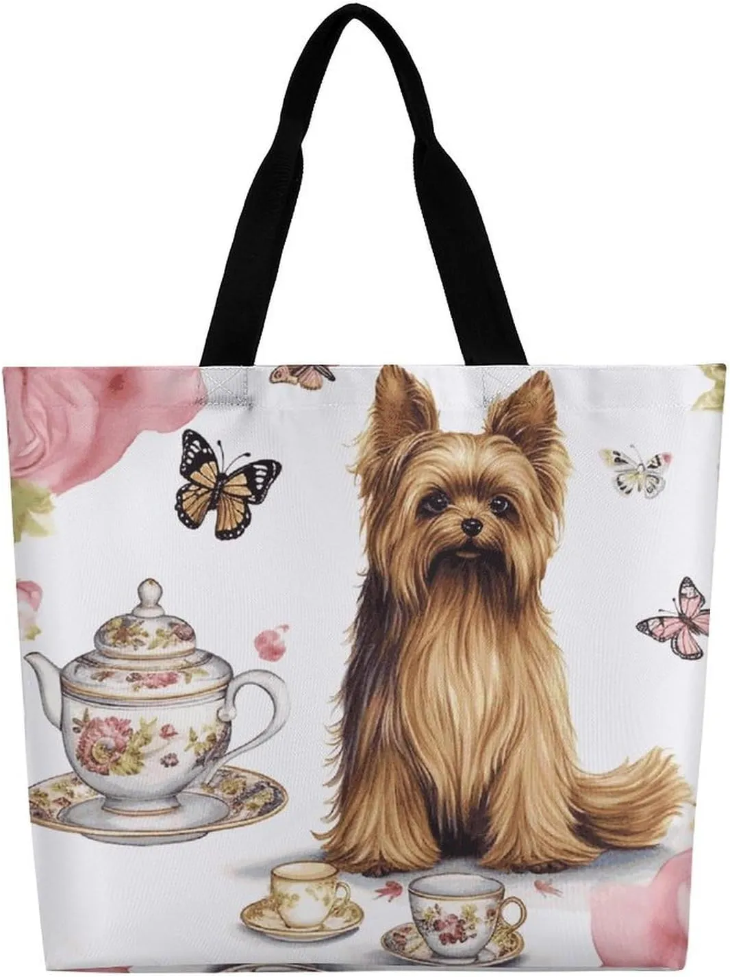 Large Capacity Shopping Bag Wild Seas Canvas Grocery Bags Foldable Tote Bag