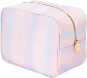 Large Pink Cosmetic Bag For Women| Large Makeup Bag Pink| Nylon Cosmetic Organizer Bag| Cosmetic Travel Bag For Women