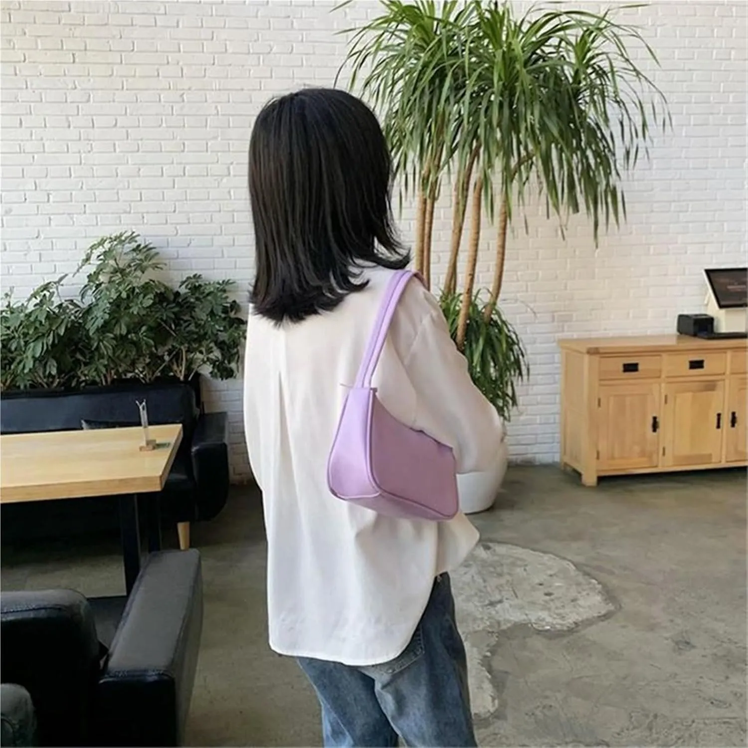 Leather Crossbody Bag Women Underarm Bag Trend Handbag Girl Small Shoulder Bags