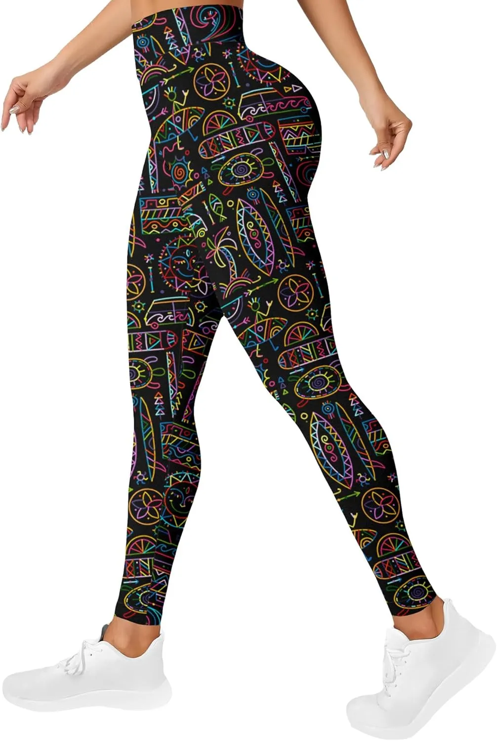 Leggings for Women Printed Funny Gym Womens Yoga Pants Rainbow Crazy Leggings