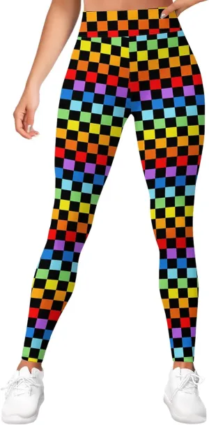 Leggings for Women Printed Funny Gym Womens Yoga Pants Rainbow Crazy Leggings