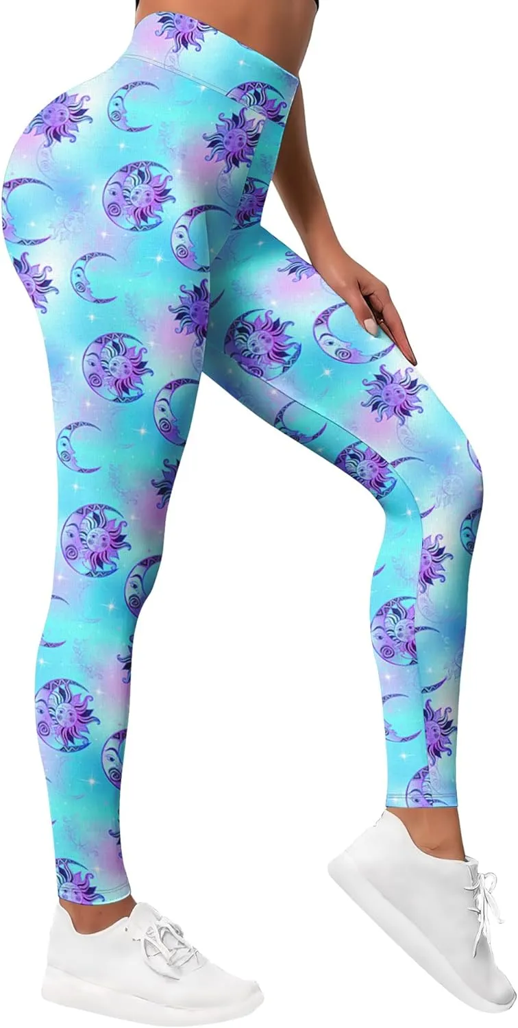 Leggings for Women Printed Funny Gym Womens Yoga Pants Rainbow Crazy Leggings