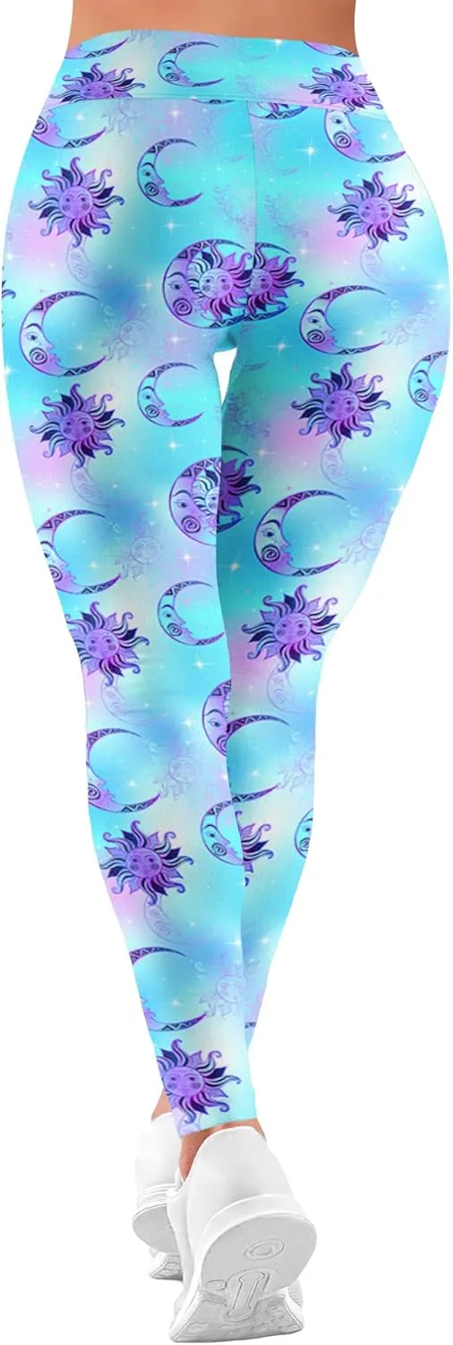 Leggings for Women Printed Funny Gym Womens Yoga Pants Rainbow Crazy Leggings