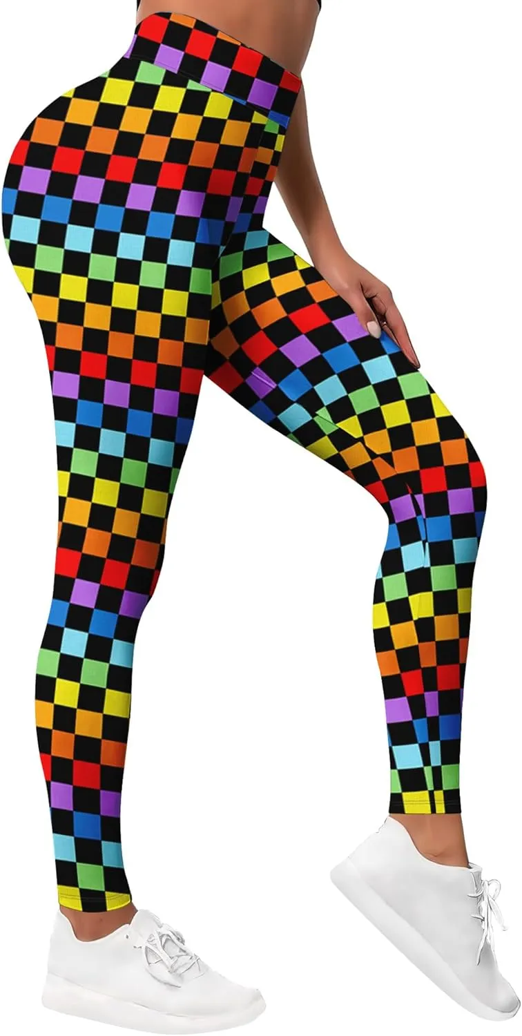 Leggings for Women Printed Funny Gym Womens Yoga Pants Rainbow Crazy Leggings