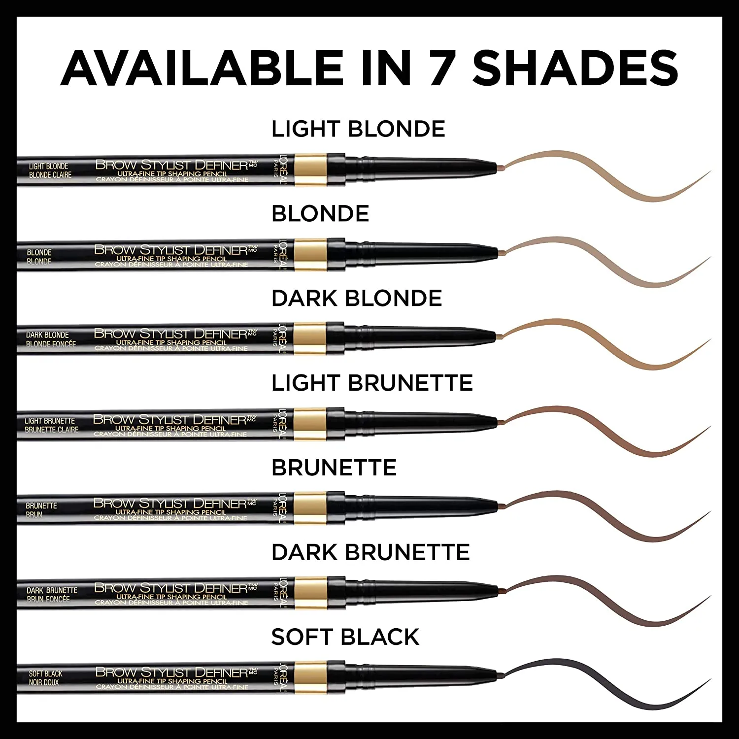L'Oreal Paris Makeup Brow Definer Waterproof Eyebrow Pencil,