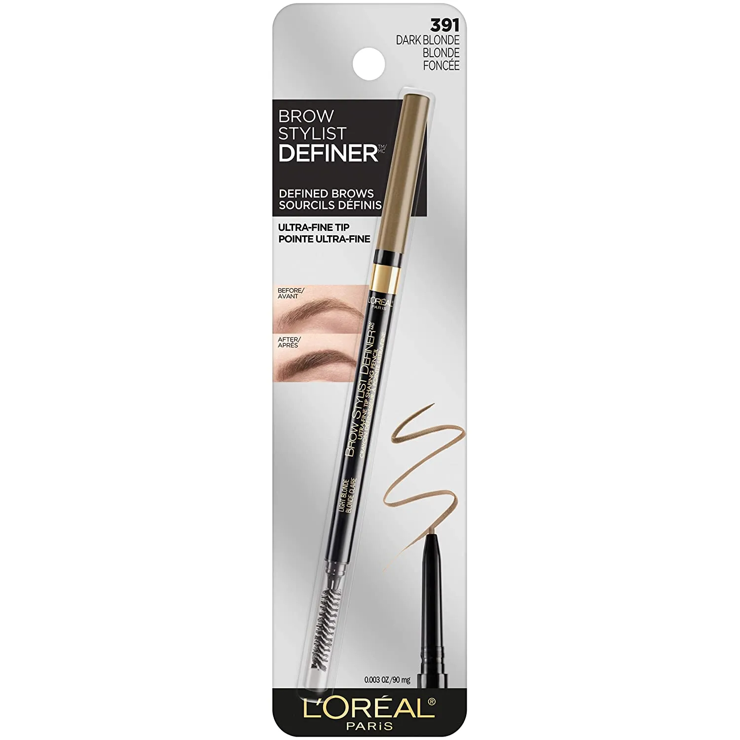 L'Oreal Paris Makeup Brow Definer Waterproof Eyebrow Pencil,