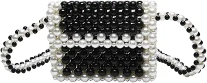 Luxury Pearl Bag Chain Bag Purse Bags, Artificial Pearl Clutch Handmade Bags Evening Bags for Wedding Bridal Party Travel 08