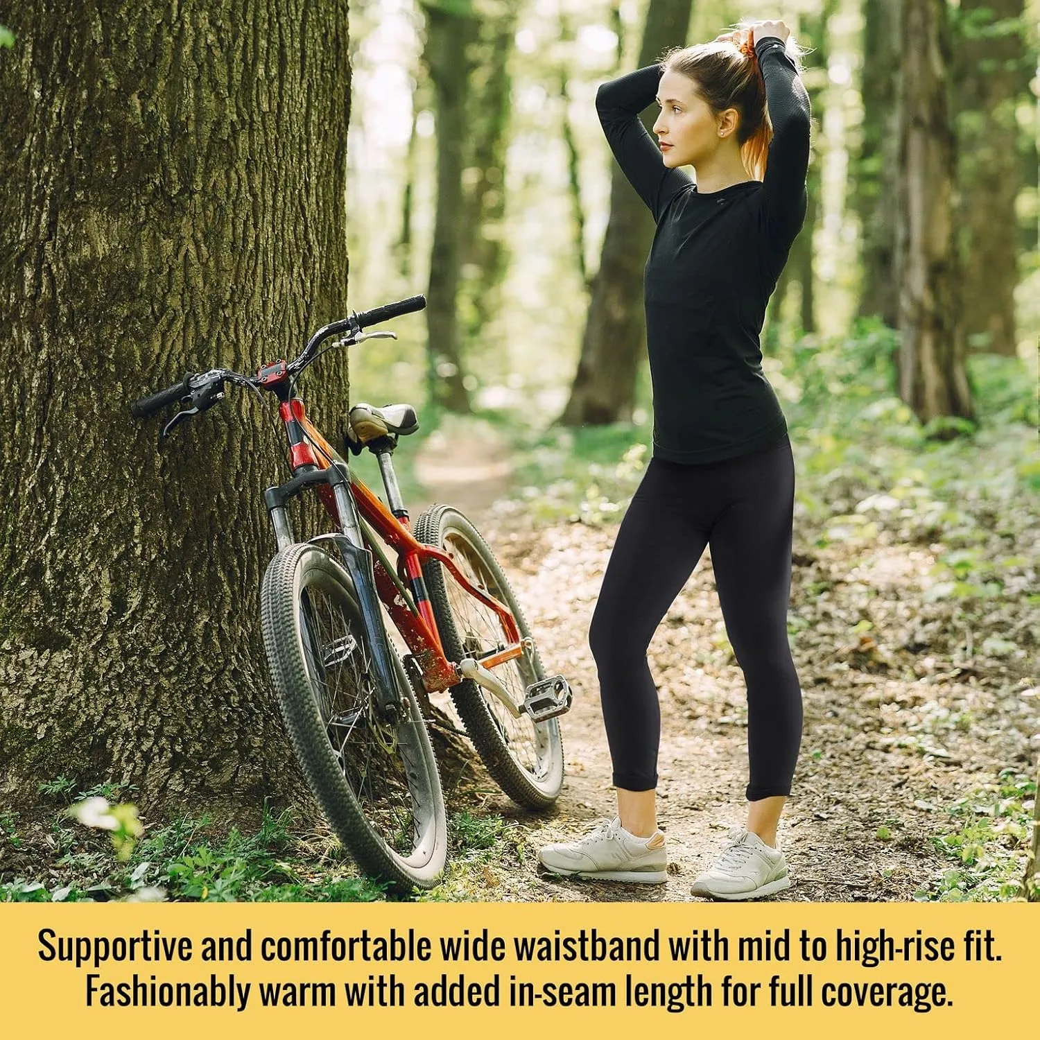 Maggie's Organic Fleece Leggings - Mid Waist Control Gym and Everday Leggings