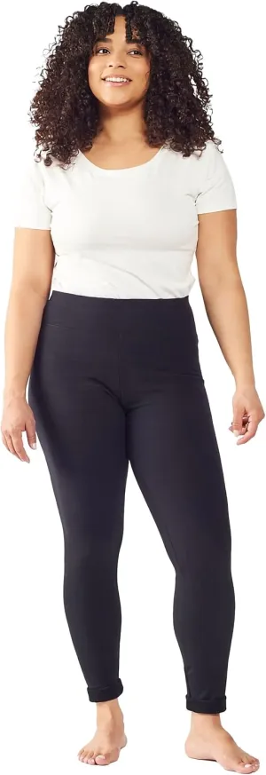 Maggie's Organic Fleece Leggings - Mid Waist Control Gym and Everday Leggings