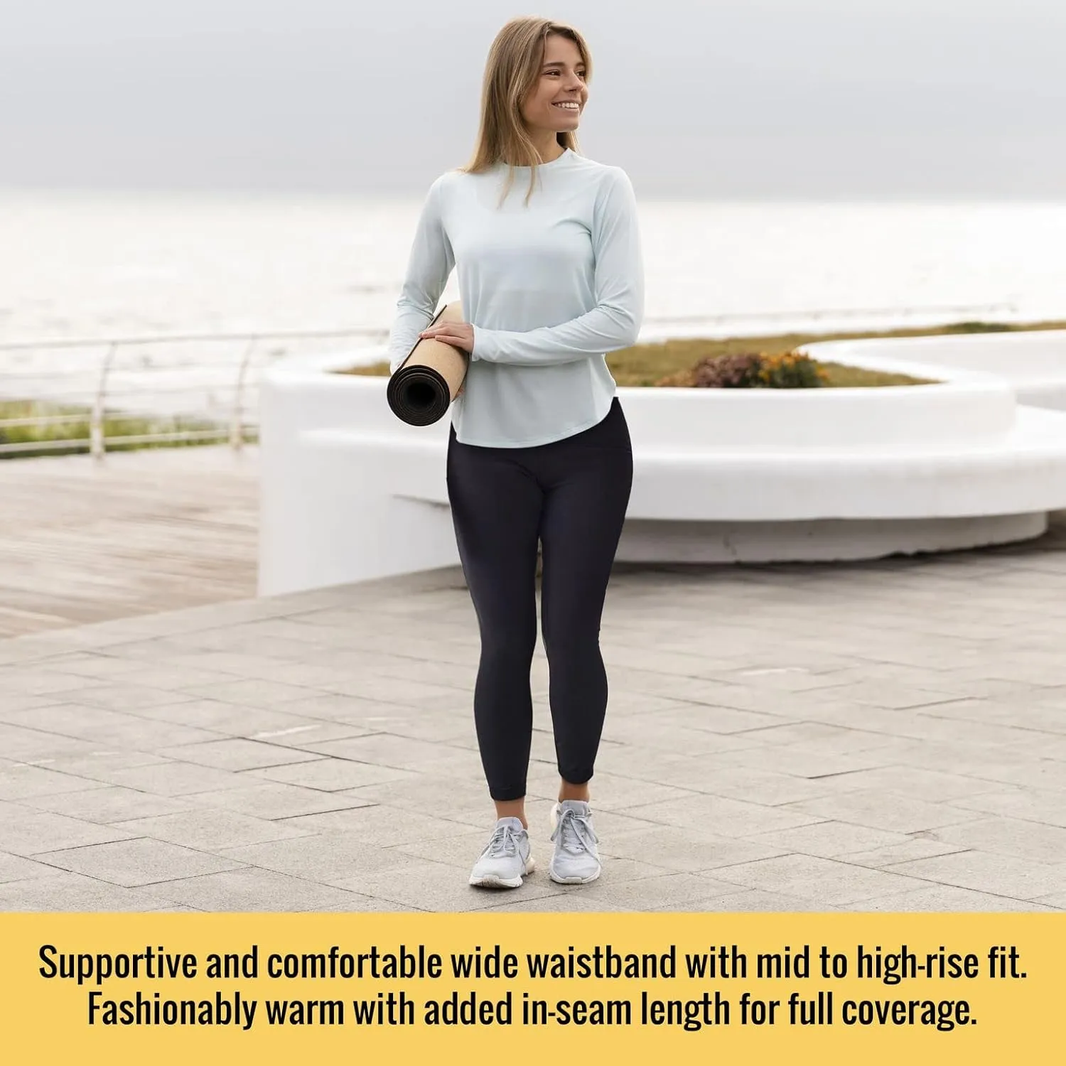 Maggie's Organic Fleece Leggings - Mid Waist Control Gym and Everday Leggings