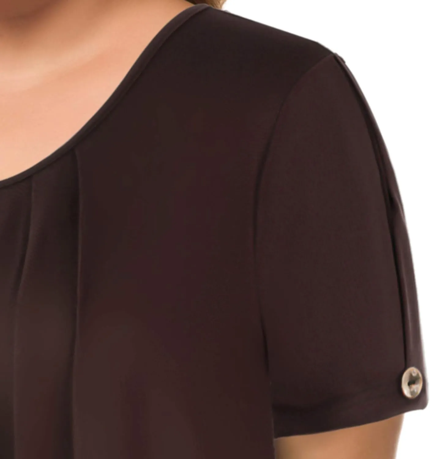MANER Women's Plus Size Tops Short Sleeve Flowy Shirts Casual Blouses Tunic Tops L-4XL
