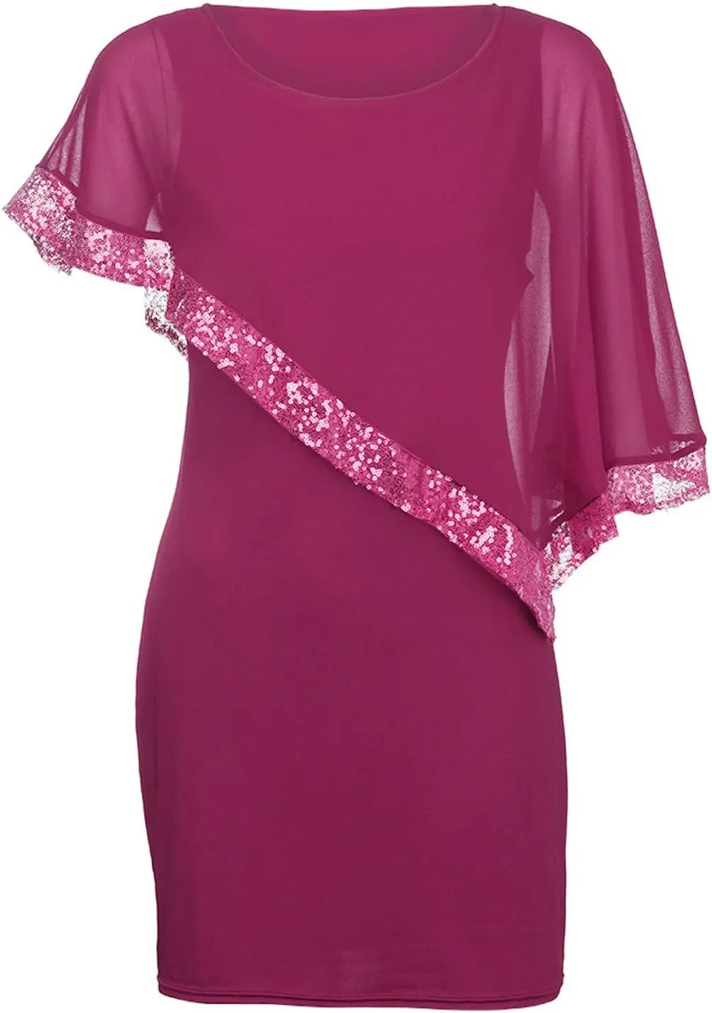 Maternity Dress, Women's Sleeveless Cape Dress with Chiffon Overlay Cocktail Formal Wedding Guest Dress