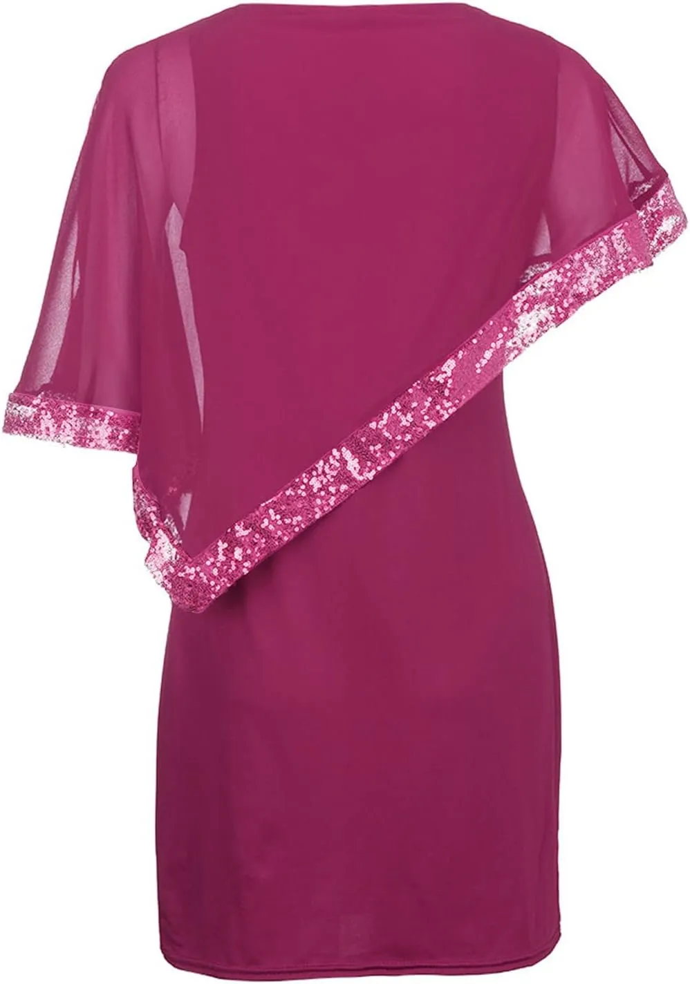 Maternity Dress, Women's Sleeveless Cape Dress with Chiffon Overlay Cocktail Formal Wedding Guest Dress