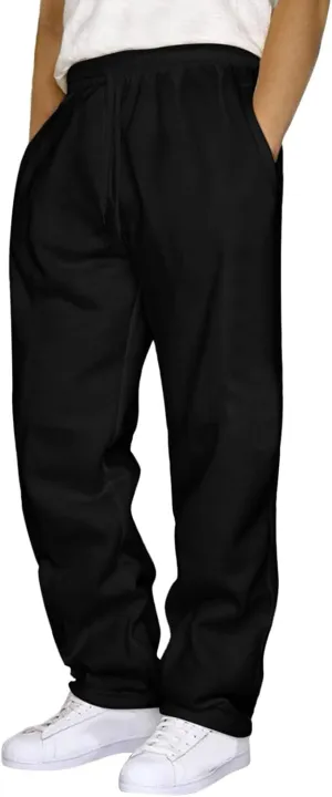 Mens Lightweight Jogging Pant Pockets Pull-On Work Joggers Loose Sports Casual Sweatpants Comfortable Pant
