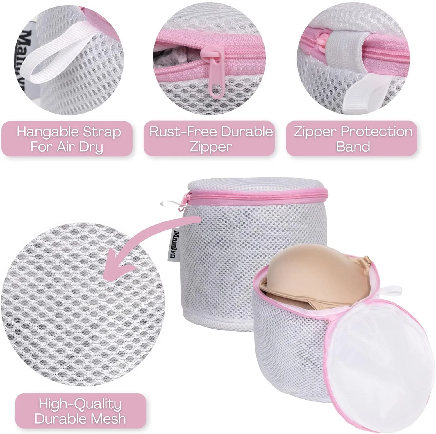 Mesh Bra Bags for Washing Machine, Lingerie wash Bags for Laundry