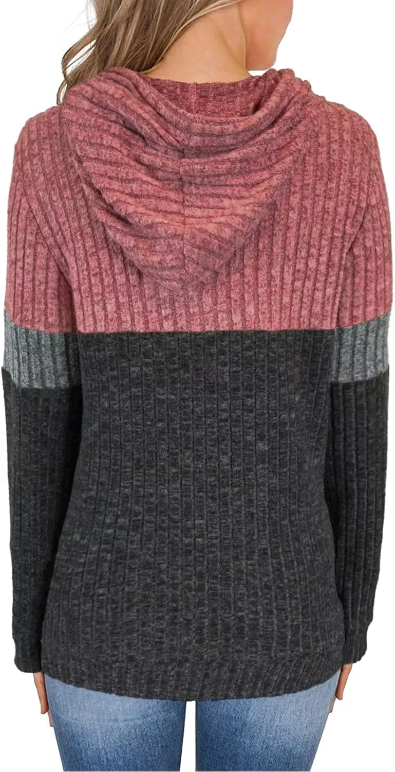 MixShe Sweaters for Women Fall Tops Long Sleeve Hoodie Ladies Sweatshirts Pullover Blouses Loose Casual Fashion Clothes