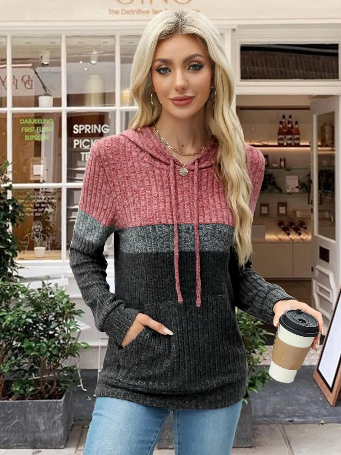 MixShe Sweaters for Women Fall Tops Long Sleeve Hoodie Ladies Sweatshirts Pullover Blouses Loose Casual Fashion Clothes