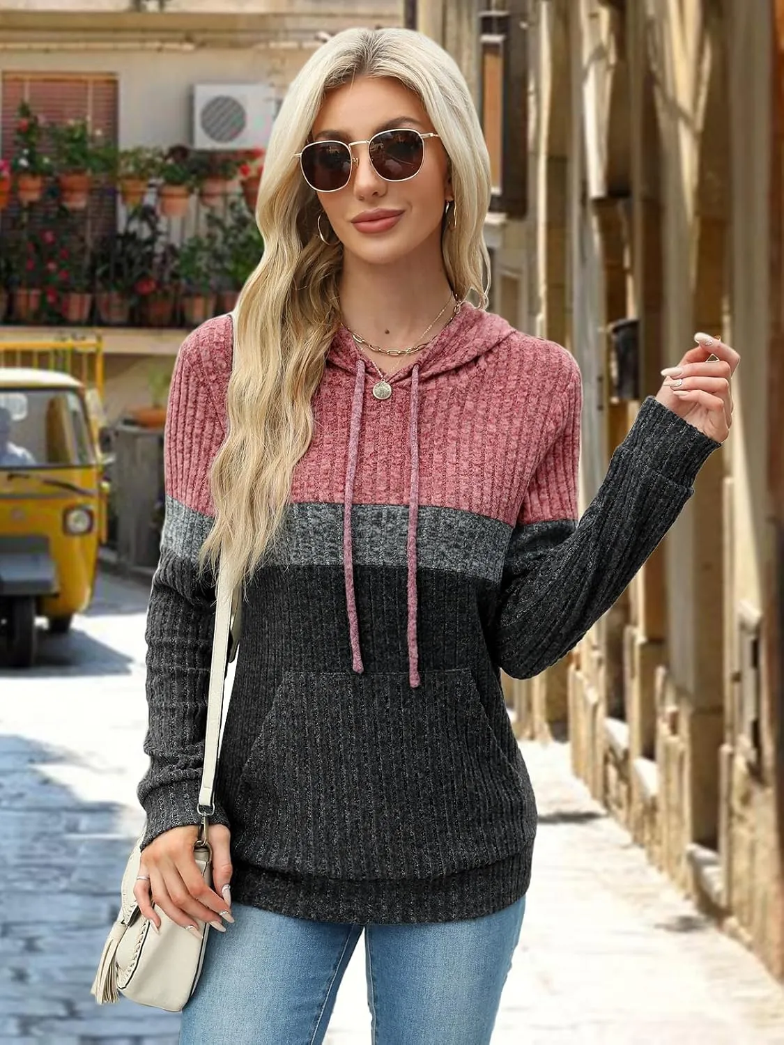MixShe Sweaters for Women Fall Tops Long Sleeve Hoodie Ladies Sweatshirts Pullover Blouses Loose Casual Fashion Clothes