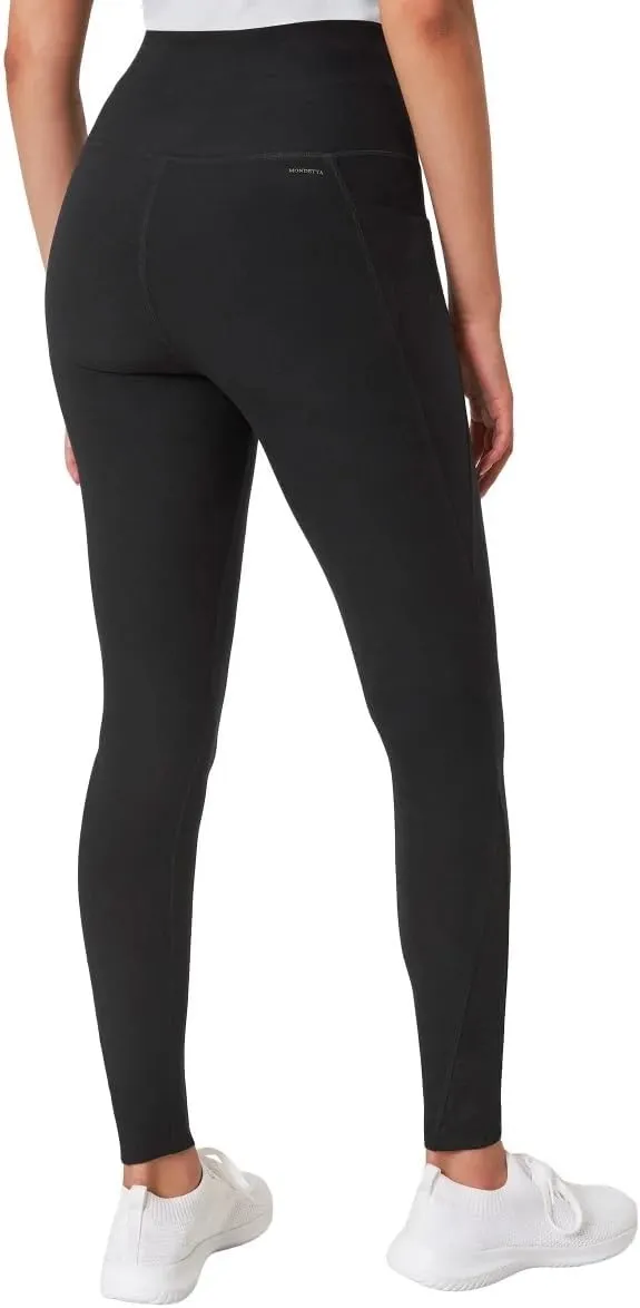 Mondetta Leggings for Women - Yoga Leggings - Gym Workout Athletic Yoga Pants with Pockets - Basket Weave Tight