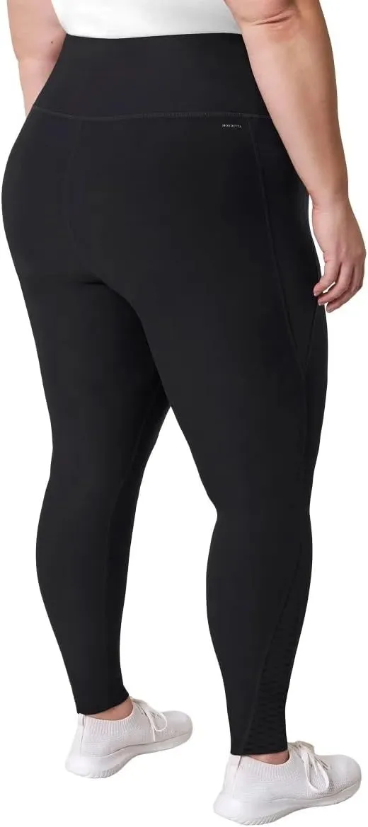 Mondetta Leggings for Women - Yoga Leggings - Gym Workout Athletic Yoga Pants with Pockets - Basket Weave Tight