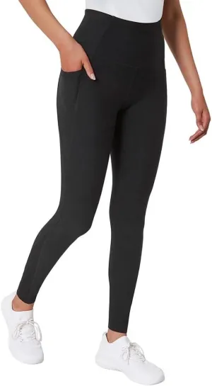 Mondetta Leggings for Women - Yoga Leggings - Gym Workout Athletic Yoga Pants with Pockets - Basket Weave Tight