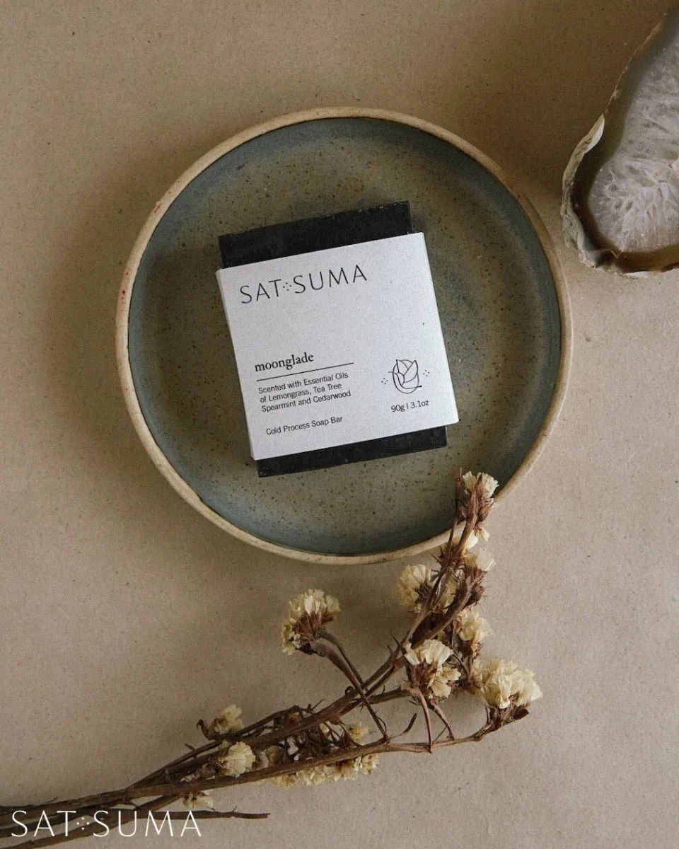 Moonglade Cold Processed Soap | Activated Bamboo Charcoal Powder