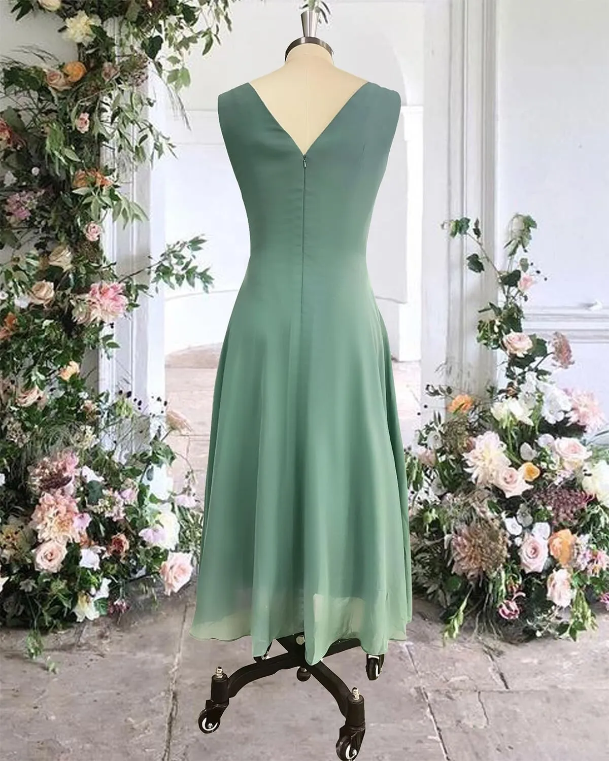 Mother of The Bride Dresses for Wedding Tea Length Evening Formal Dress Lace Wedding Guest Groom Gowns with Jacket