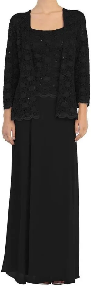 Mother of The Bride Dresses Long Evening Formal Dresses Lace Jacket for Wedding Guest Groom Party