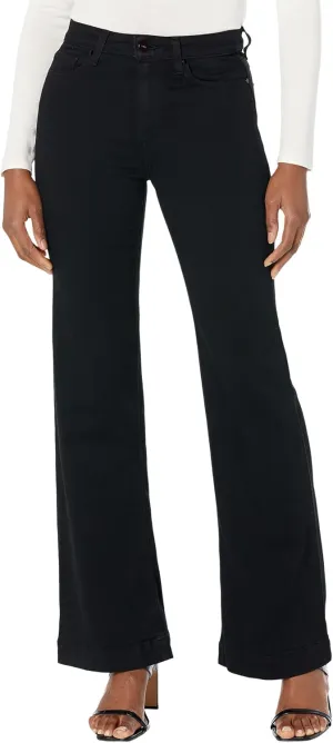 PAIGE Women's Leenah 32" High Rise Wide Leg in Black Shadow