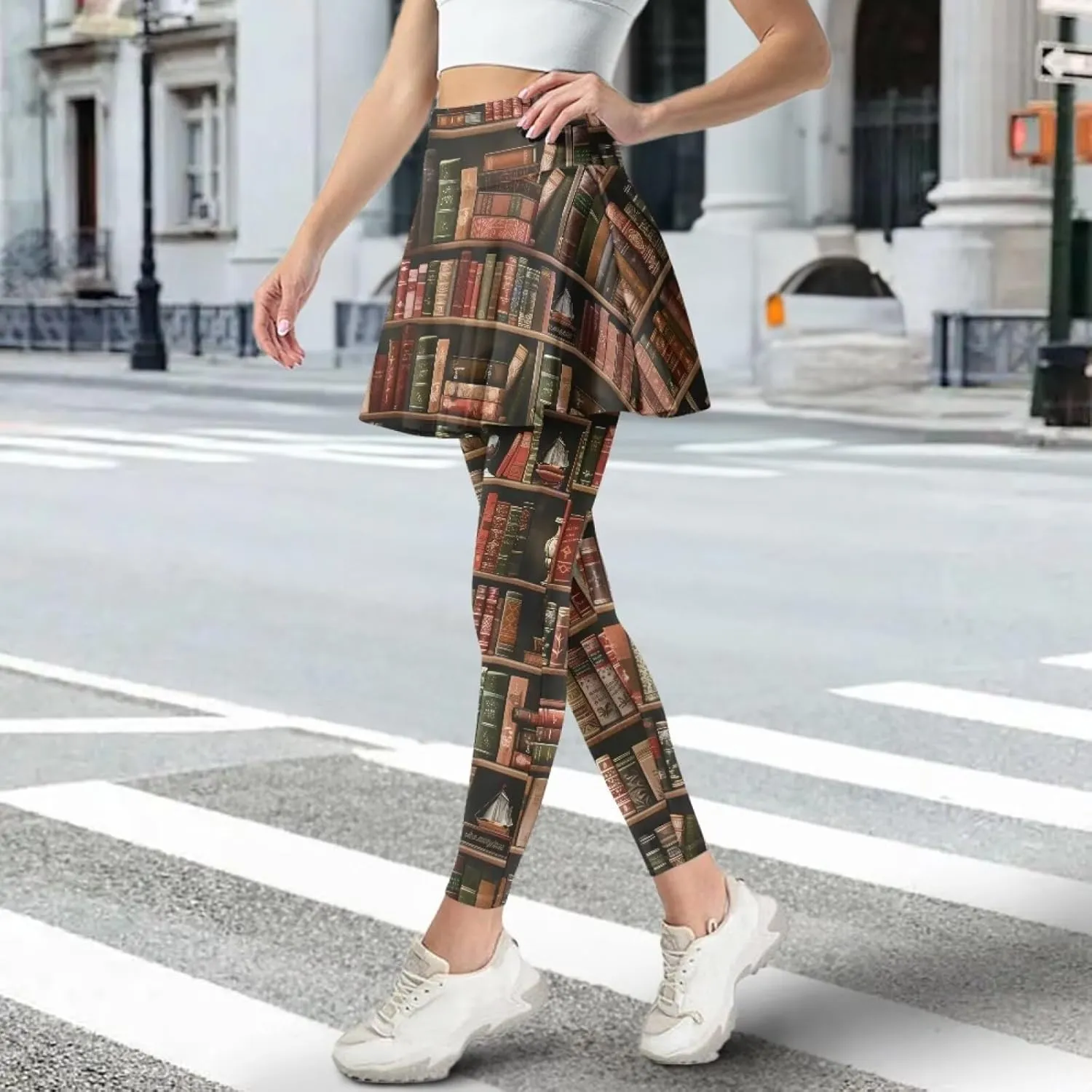 POLERO Womens Yoga Leggings with Skirts Tennis Skirts with Leggings Athletic Skirted Leggings