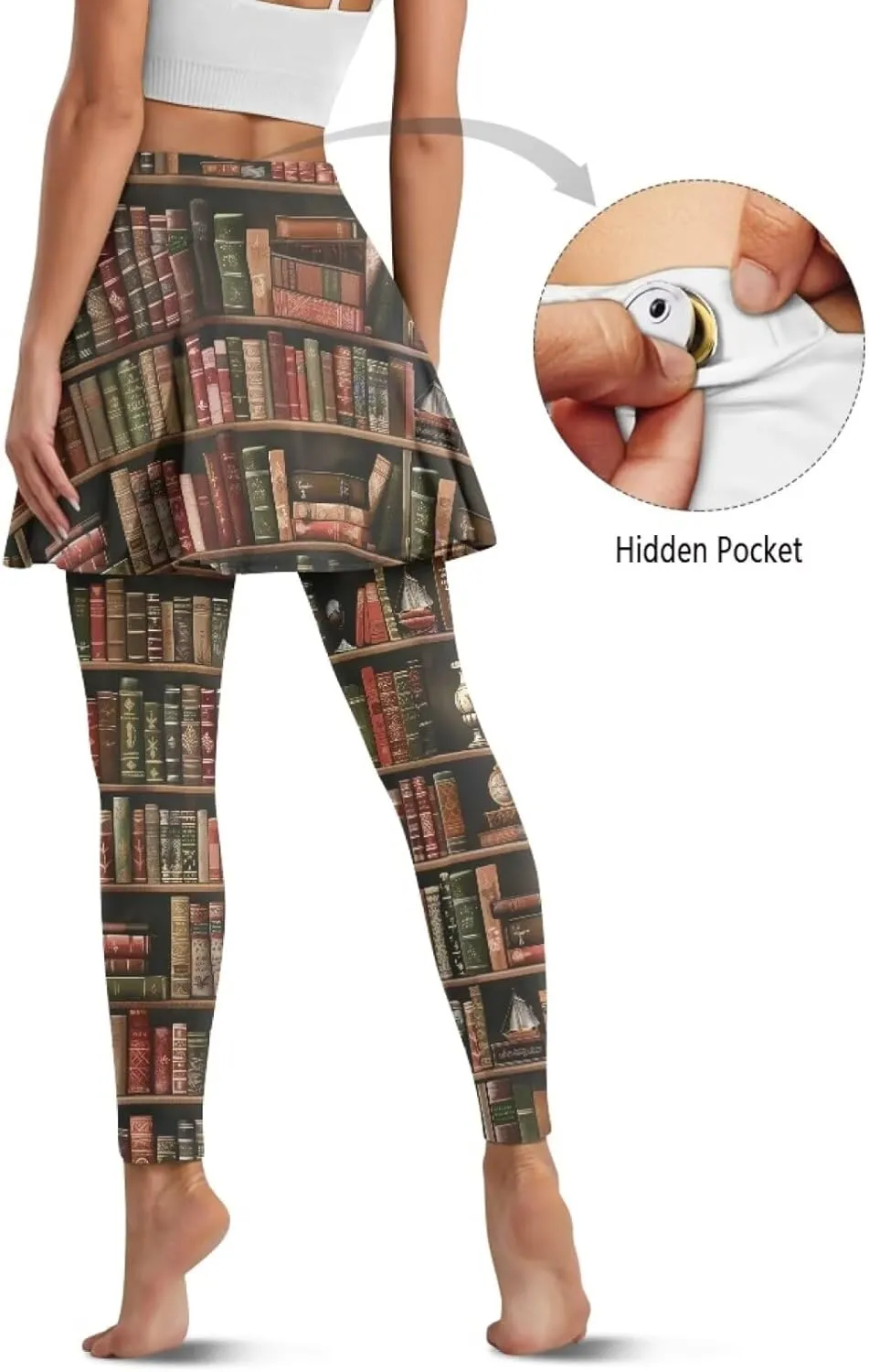 POLERO Womens Yoga Leggings with Skirts Tennis Skirts with Leggings Athletic Skirted Leggings