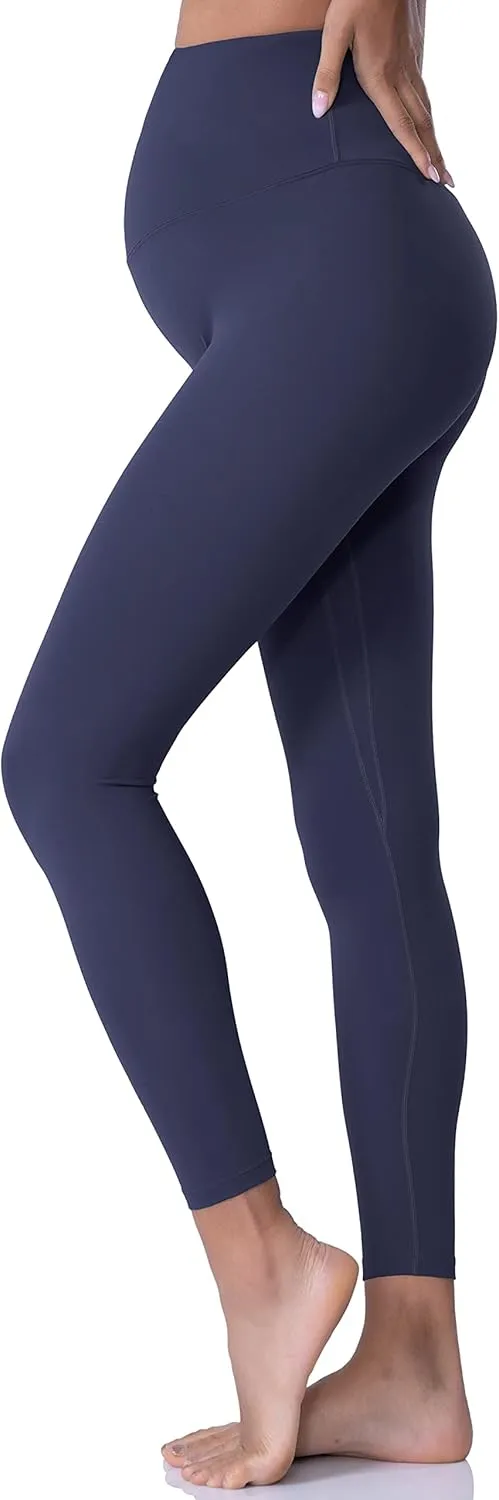POSHDIVAH Women's Maternity Leggings Over The Belly Pregnancy Yoga Pants Active Wear Workout Leggings